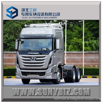 440HP Caminhão do reboque da cabeça do trator de Sichuan Hyundai Xcient 6X4
